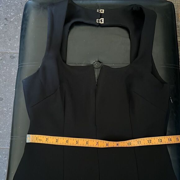 Zara  SLIM Black DRESS WITH SQUARE NECKLINE Sz-Small - Picture 7 of 16
